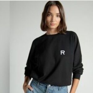 Ragdoll Los Angeles Black Crewneck Sweater with R Logo. Size Xs